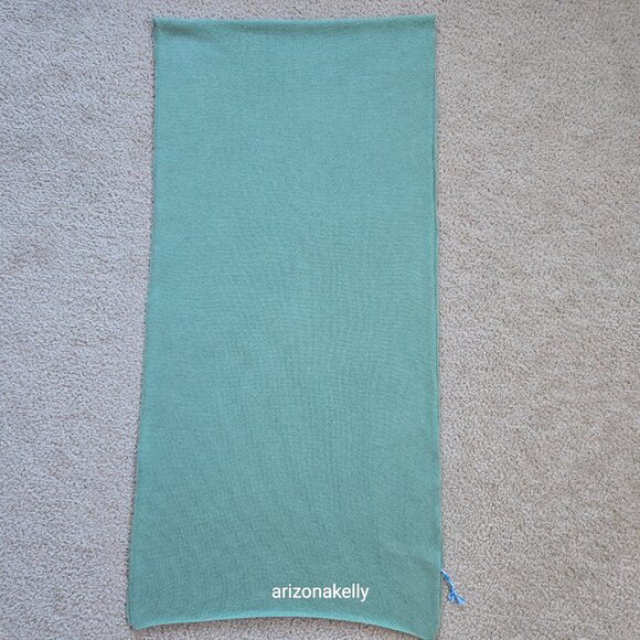 NWT Woolovers Cashmere Knit Scarf Sage Green - Picture 5 of 13